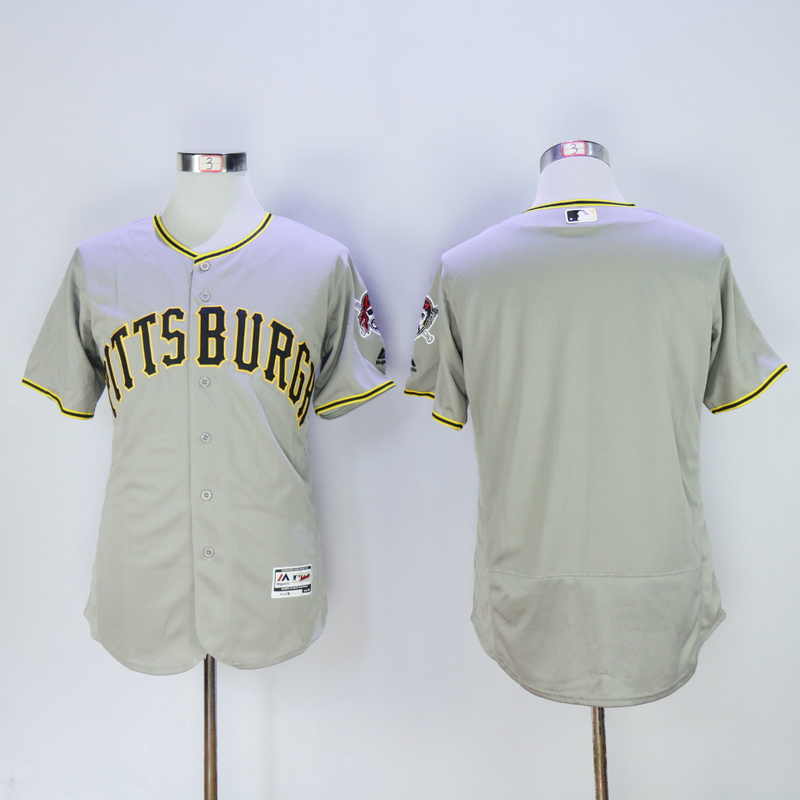 Men Pittsburgh Pirates Blank Grey Elite MLB Jerseys